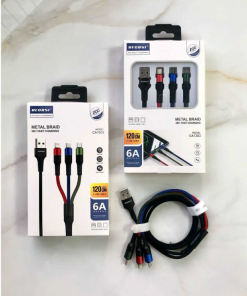 REGRSI CA-T303 Metal Braided 3-in-1 Fast Charging Cable